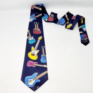 Vintage Electric Guitar Print Tie (1997)